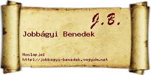 Jobbágyi Benedek névjegykártya