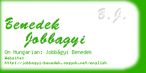 benedek jobbagyi business card